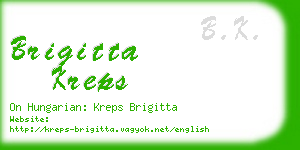 brigitta kreps business card